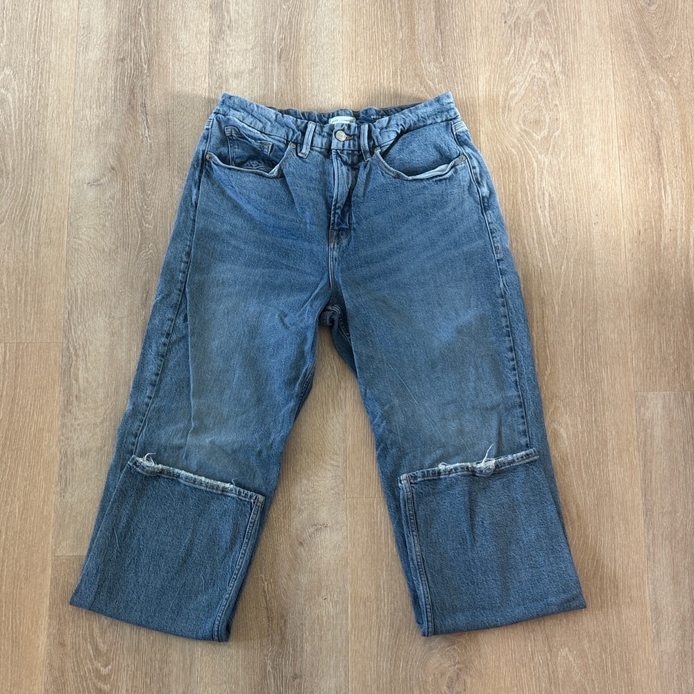 Good American Blue Boyfriend Jeans